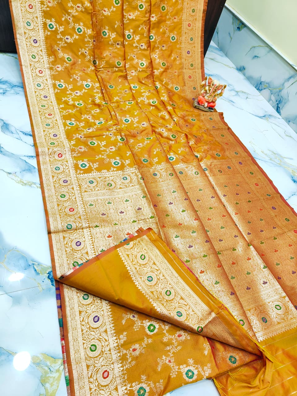 Minakari Jal Kathan Silk Saree with blouse piece (Diwali Special)
