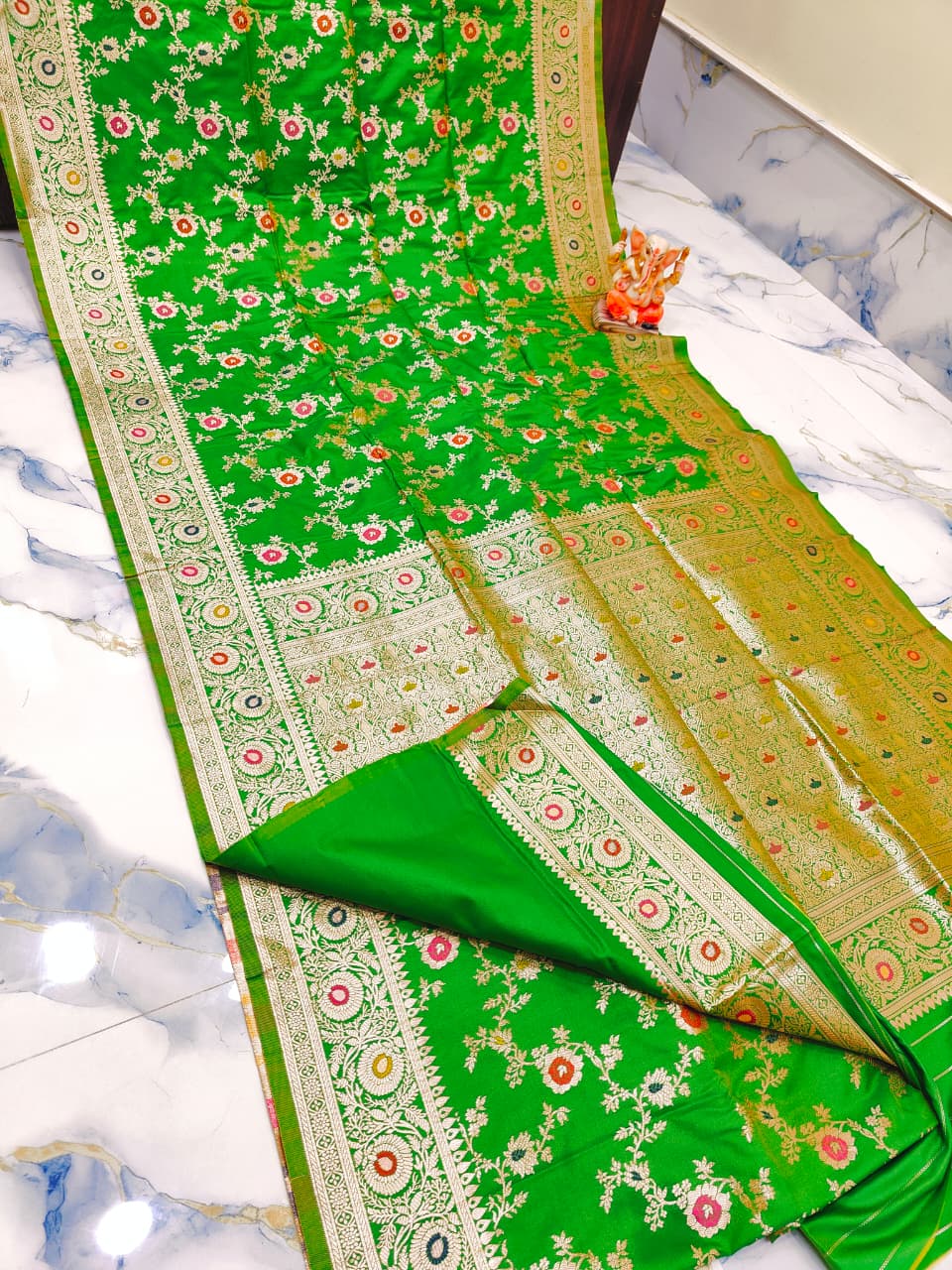 Minakari Jal Kathan Silk Saree with blouse piece (Diwali Special)