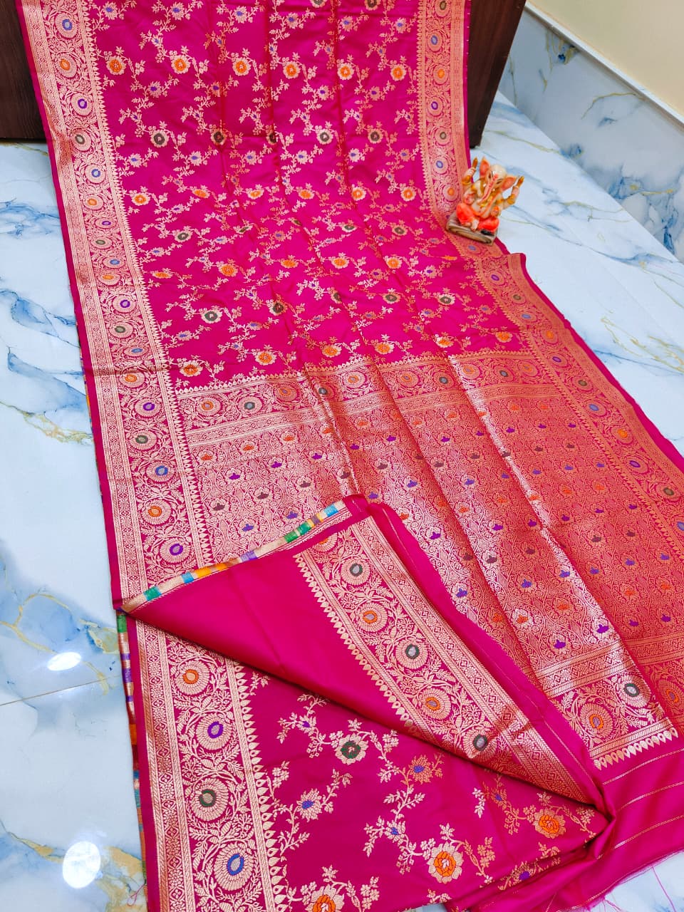 Minakari Jal Kathan Silk Saree with blouse piece (Diwali Special)